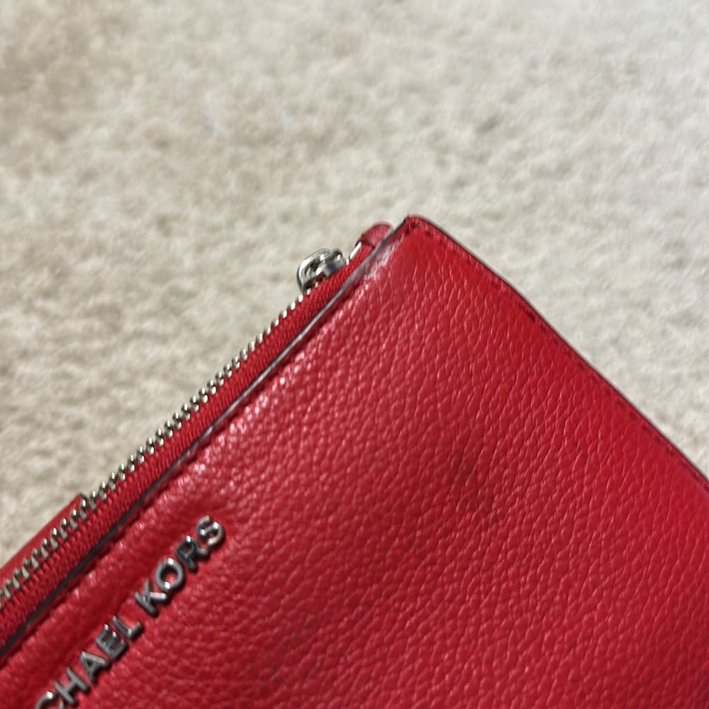 Michael Kors Red Wallet Wristlet - Picture 9 of 10